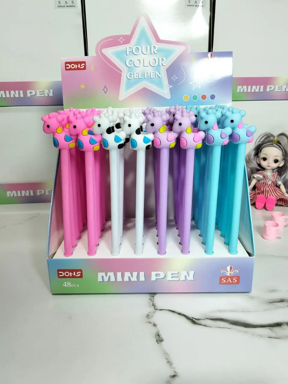 (Offer) Gel pen shapes, 4 pieces - Code 7