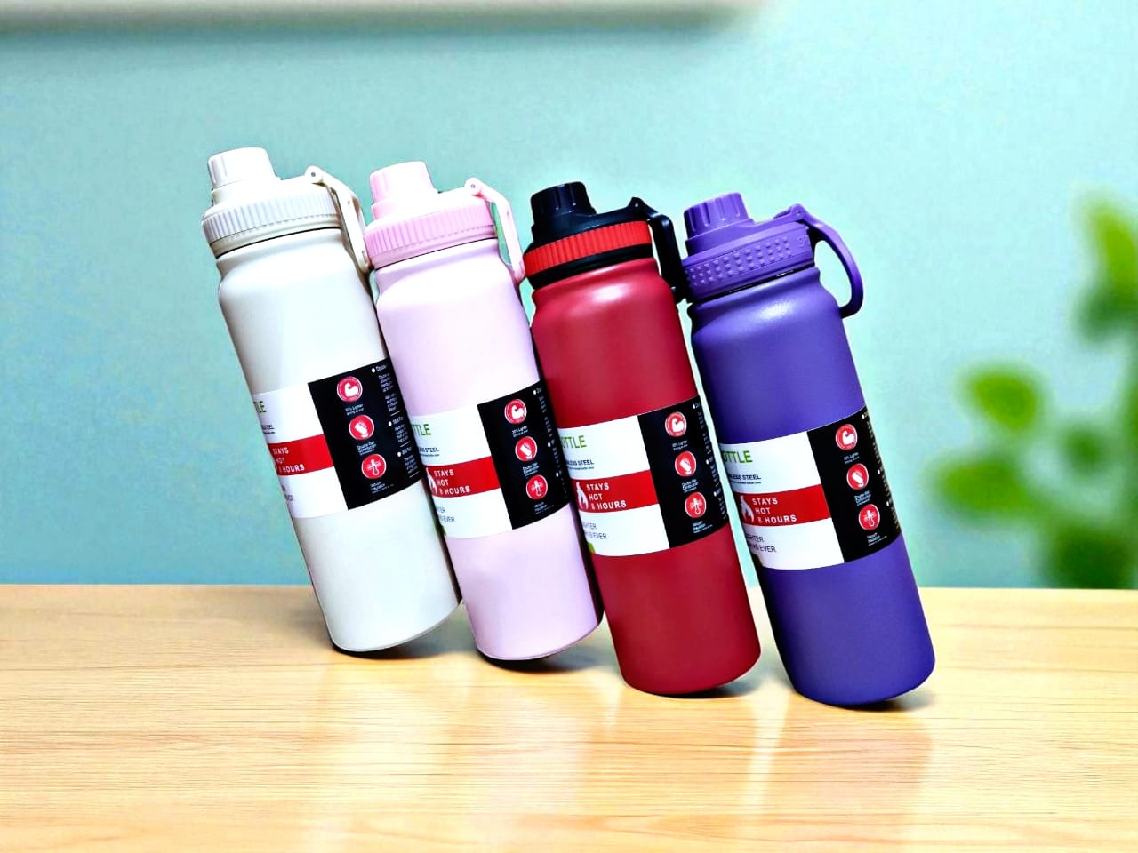 image of زجاجه معدن غطاء عادي  حفظ البارد لمده 24ساعه  حفظ الساخن لمده 8 ساعات  800 ML