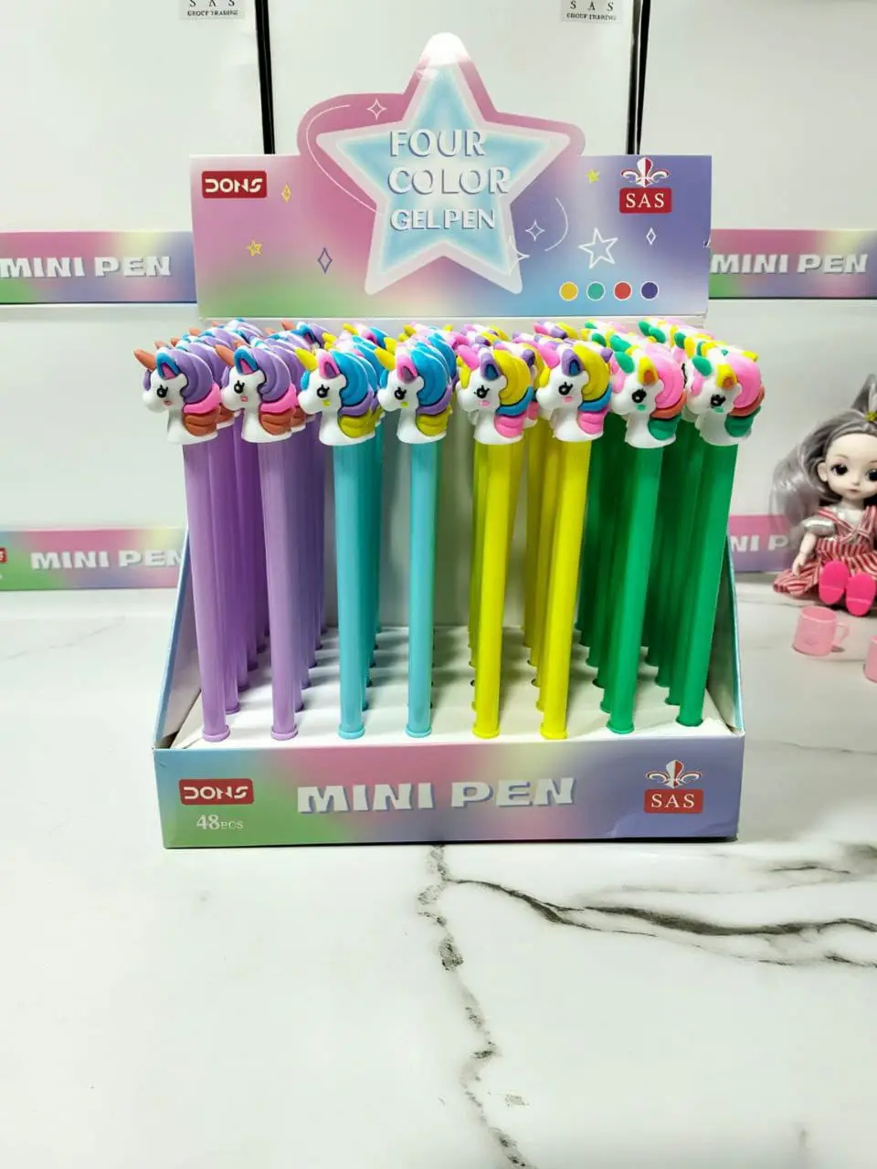 ( عرض ) قلم جيل اشكال 4 قطعة - كود 5